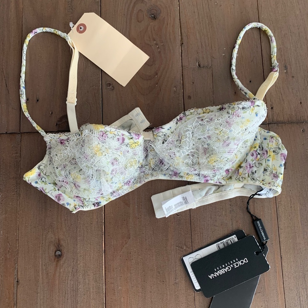 Dolce & Gabbana lace balconette bra blossom NWT